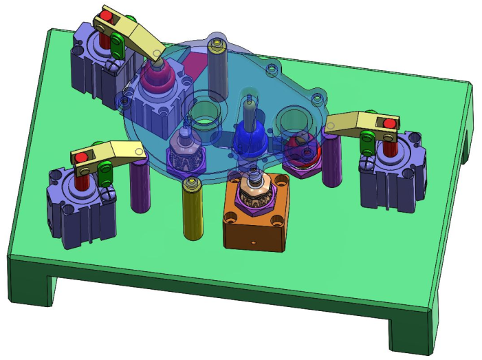 空压支撑缸产品3D图(图1)